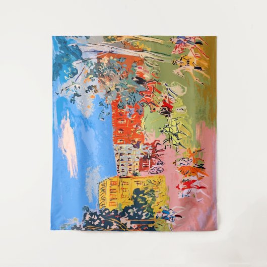 Jean Dufy Horsemen Tapestes Wandteppich (Vorderseite)