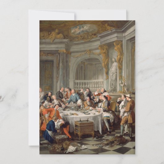 Jean François de Troy - Das Lunch der Austern Einladung (Vorderseite)