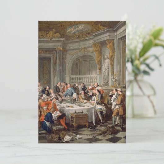 Jean François de Troy - Das Lunch der Austern Einladung (Stehend Vorderseite)