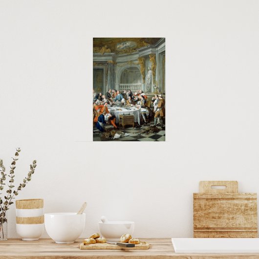 Jean-François de Troy Das Oyster Dinner Poster (Küche)