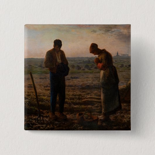 Jean-Francois Millet - Das Angelus Button (Vorderseite)