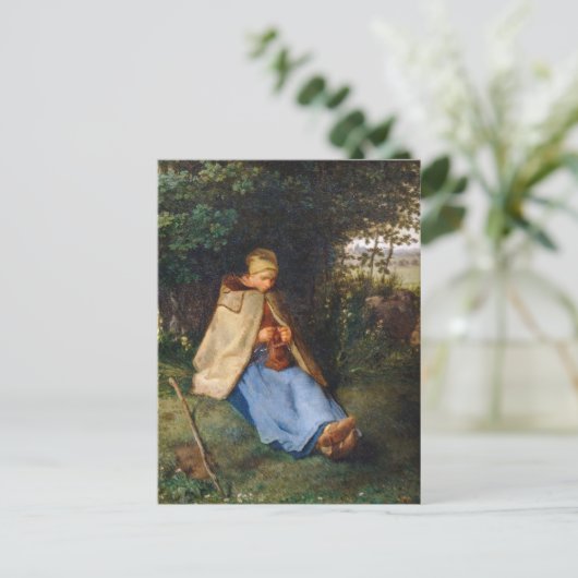 Jean-Francois Millet - Das Knitter Postkarte (Stehend Vorderseite)