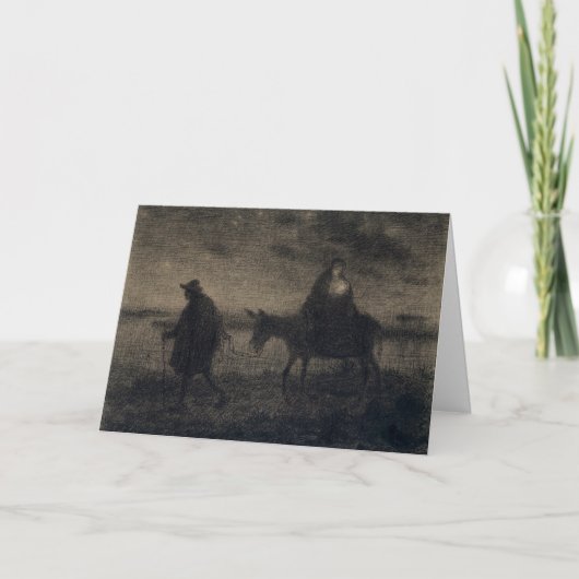 Jean-Francois Millet - Der Flug nach Ägypten Karte (Vorderseite)