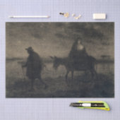 Jean-Francois Millet - Der Flug nach Ägypten Seidenpapier (Handwerk)