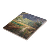 Jean-Francois Millet - Frühjahr in Barbizon Fliese (Seite)