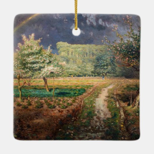 Jean-Francois Millet - Frühjahr in Barbizon Keramikornament (Rückseite)