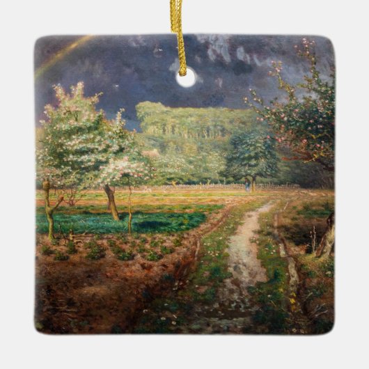 Jean-Francois Millet - Frühjahr in Barbizon Keramikornament (Vorderseite)