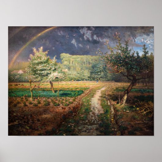 Jean-Francois Millet - Frühjahr in Barbizon Poster (Vorne)
