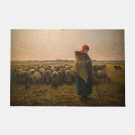 Jean-Francois Millet - Hirdess and Flock 1863 Fußmatte