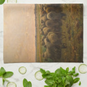 Jean-Francois Millet - Hirdess and Flock 1863 Geschirrtuch (Gefaltet)