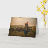 Jean-Francois Millet - Hirdess and Flock 1863 Karte (Gelbe Blume)