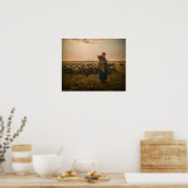 Jean-Francois Millet - Hirdess and Flock 1863 Poster (Küche)