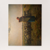 Jean-Francois Millet - Hirdess and Flock 1863 Puzzle (Vertikal)