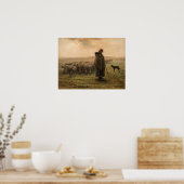 Jean-Francois Millet - Hirdess and Flock 1865 Poster (Küche)