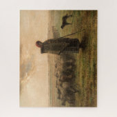 Jean-Francois Millet - Hirdess and Flock 1865 Puzzle (Vertikal)