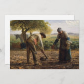 Jean-Francois Millet - Kartoffelpflanzer Dankeskarte (Vorne/Hinten)