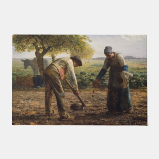 Jean-Francois Millet - Kartoffelpflanzer Fußmatte (Vorderseite)