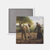 Jean-Francois Millet - Kartoffelpflanzer Magnet (Vorderseite/Rückseite)