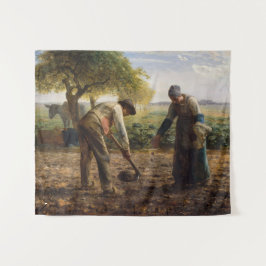 Jean-Francois Millet - Kartoffelpflanzer Wandteppich