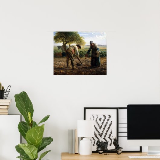 Jean-François Millet Potato Planters Poster (Heimbüro)