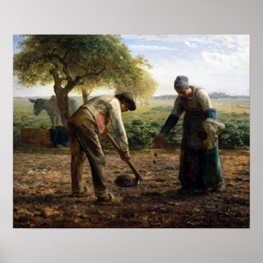 Jean-François Millet Potato Planters Poster (Vorne)