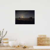 Jean-Francois Millet - Sheepfold, Mondlicht 1860 Poster (Küche)