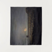 Jean-Francois Millet - Sheepfold, Mondlicht 1860 Wandteppich (Vorderseite)