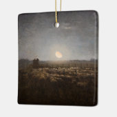 Jean-Francois Millet - Sheepfold, Mondlicht 1872 Keramikornament (Links)