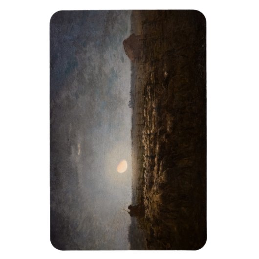 Jean-Francois Millet - Sheepfold, Mondlicht 1872 Magnet (Vertikal)