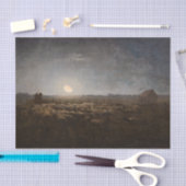 Jean-Francois Millet - Sheepfold, Mondlicht 1872 Seidenpapier (Handwerk)