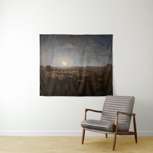 Jean-Francois Millet - Sheepfold, Mondlicht 1872 Wandteppich (Beispiel (Horizontal))