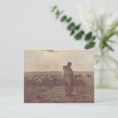 Jean-Francois Millet-Shepherdess Postkarte (Stehend Vorderseite)