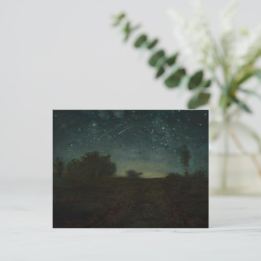 Jean-Francois Millet - Starry Night Postkarte (Stehend Vorderseite)