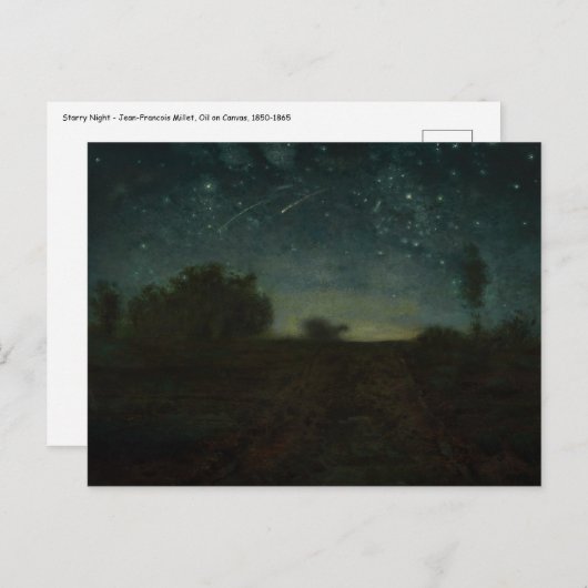 Jean-Francois Millet - Starry Night Postkarte (Vorne/Hinten)