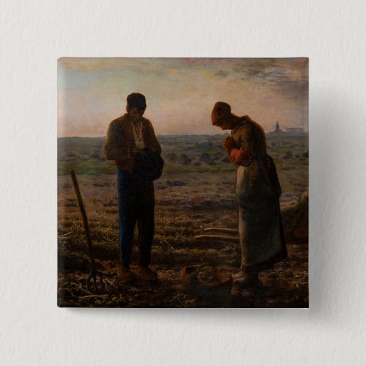 Jean-Francois Millet - The Angelus Button (Vorderseite)