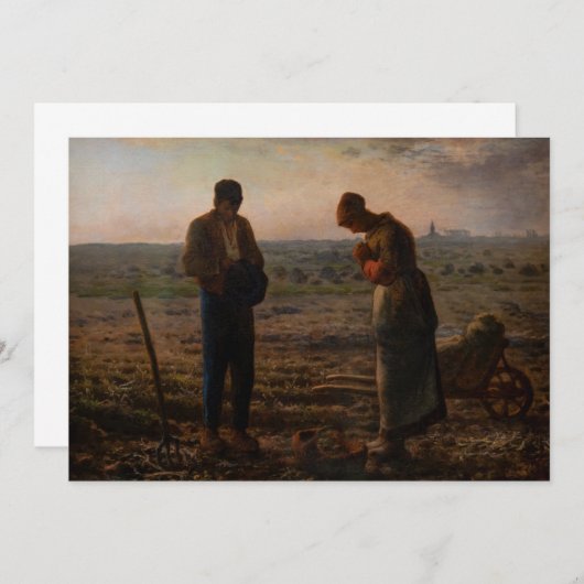 Jean-Francois Millet - The Angelus Einladung (Vorne/Hinten)