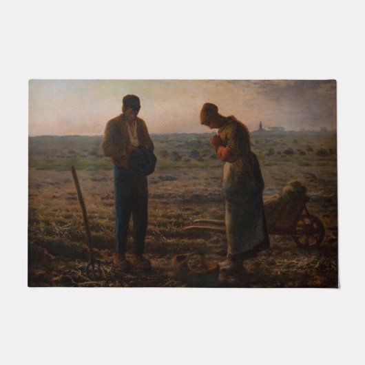 Jean-Francois Millet - The Angelus Fußmatte (Vorderseite)