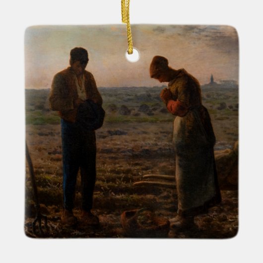 Jean-Francois Millet - The Angelus Keramikornament (Vorderseite)