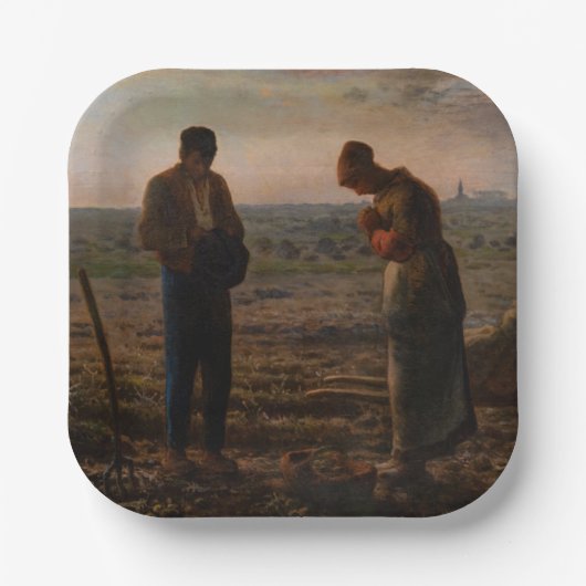 Jean-Francois Millet - The Angelus Pappteller (Vorderseite)