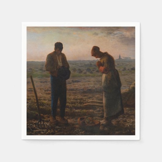 Jean-Francois Millet - The Angelus Serviette (Vorderseite)