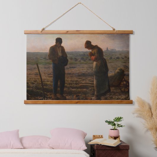 Jean-Francois Millet - The Angelus Wandteppich Mit Holzrahmen (Schlafzimmer)