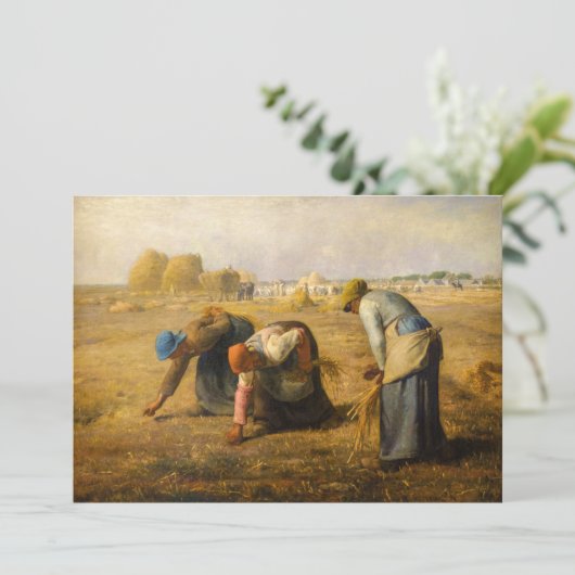 Jean-Francois Millet - The Gleaners Dankeskarte (Stehend Vorderseite)