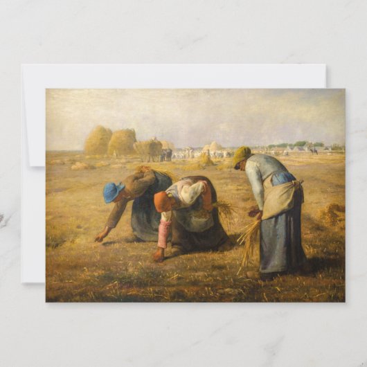 Jean-Francois Millet - The Gleaners Einladung (Vorderseite)