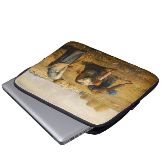 Jean-Francois Millet - The Gleaners Laptopschutzhülle (Vorne Knopf)