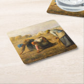 Jean-Francois Millet - The Gleaners Rechteckiger Pappuntersetzer (angewinkelt)