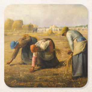 Jean-Francois Millet - The Gleaners Rechteckiger Pappuntersetzer
