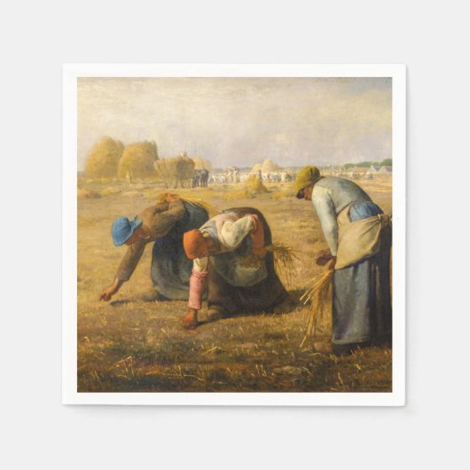 Jean-Francois Millet - The Gleaners Serviette (Vorderseite)