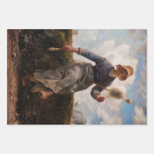 Jean-Francois Millet - The Spinner Girl Geschenkpapier Set (Vorderseite 3)
