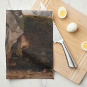 Jean-Francois Millet - The Spinner Girl Geschirrtuch (Viertel Falte)