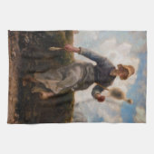 Jean-Francois Millet - The Spinner Girl Geschirrtuch (Horizontal)